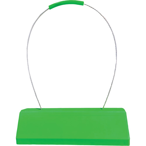 Checkers Safety SafeRay  Aircraft Wheel Chock with Ergonomic Cable Handle, Urethane, Fluorescent Green, 24" W x 8" D x 6" H Sidevic Inc.