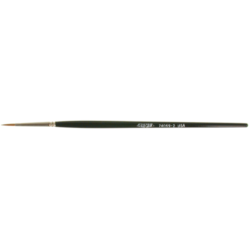 Pinceau d'artiste, Largeur de la brosse de 3/32", Martre rouge, Manche &agrave; Bois Sidevic Inc.