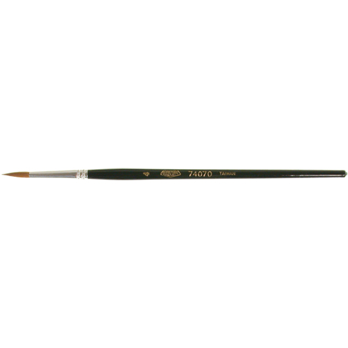 Pinceau d'artiste, Largeur de la brosse de 1/8", Martre rouge, Manche &agrave; Bois Sidevic Inc.