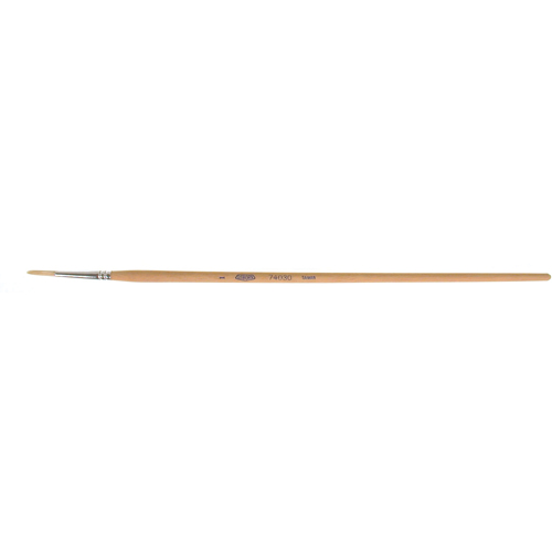 Pinceau de forme ronde en soies blanches pures pour marquage, Largeur de la brosse de 9/64", Soie blanche, Manche &agrave; Bois Sidevic Inc.