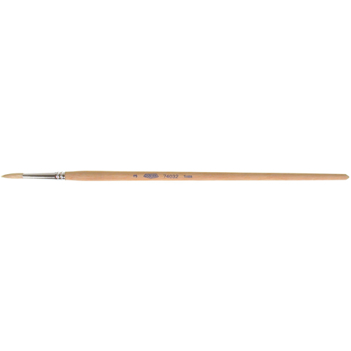 Pure White Bristle Round Marking Paint Brush, 3/16" Brush Width, White China, Wood Handle Sidevic Inc.