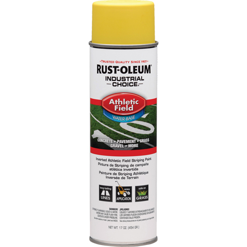 Industrial Choice&reg; AF1600 Athletic Field Striping Paint, Yellow, 17 oz., Aerosol Can Sidevic Inc.