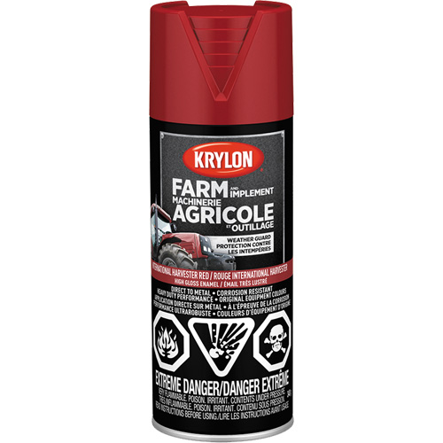 Farm & Implement Spray Paint, International Harvester Red, High-Gloss, 340 g, Aerosol Can Sidevic Inc.