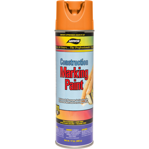Construction Marking Paint, 17 oz., Aerosol Can Sidevic Inc.