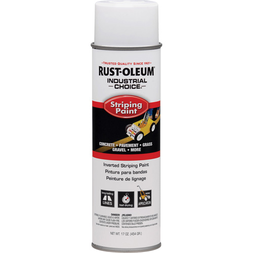 Industrial Choice&reg; S1600 System Inverted Striping Spray Paint, White, 18 oz., Aerosol Can Sidevic Inc.