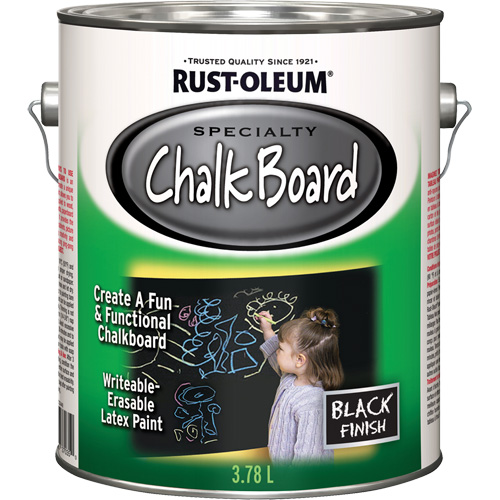 Specialty Chalk Board Paint, 3.78 L, Gallon, Black Sidevic Inc.