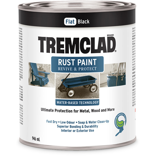 Tremclad&reg; Water-Based Rust Paint, 946 ml, Can, Black Sidevic Inc.