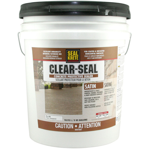 Produit d&eacute;tanch&eacute;it&eacute; protecteur Seal-Krete, 18,93 L, &agrave; l'eau, Satin, Transparent Sidevic Inc.