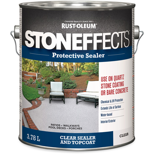 Stoneffects Protective Concrete Sealer, 3.78 L, Water-Based, Transparent, Clear Sidevic Inc.