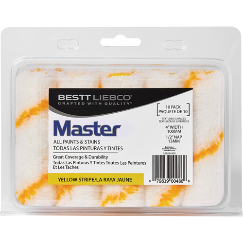 Master Yellow Stripe Mini Roller, 13 mm (1/2") Nap, 101.6 mm (4") L Sidevic Inc.