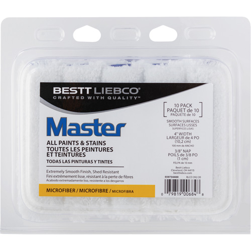 Couvre-rouleau en microfibre Master, Nap 10 mm (3/8"), 101,6 mm (4") l Sidevic Inc.