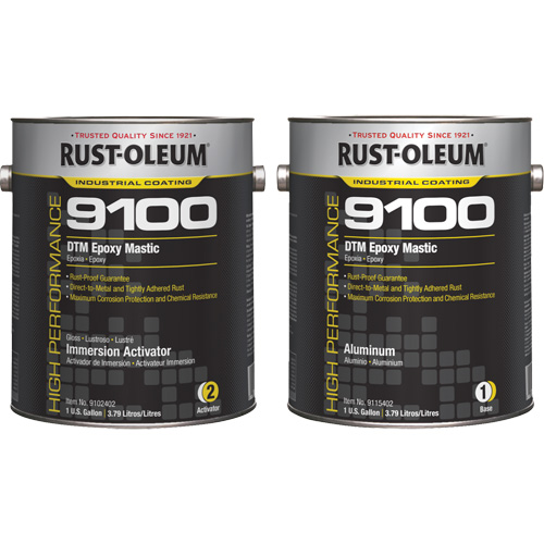 9100 System DTM Epoxy Mastic Base & Activator Kit, Aluminum, Gallon Sidevic Inc.