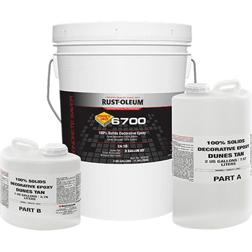 6700 100% Solids Decorative Epoxy, 3 gal., Epoxy-Based, High-Gloss, Beige Sidevic Inc.