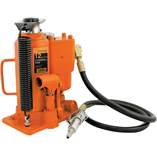 370A Bottle Jack, 12 tons, Air Hydraulic, 19-1/2" Raised Height Sidevic Inc.