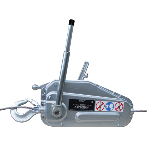 Palan &agrave; c&acirc;ble d'acier Tirfor - TU17, Diam&egrave;tre du fil 5/16", Capacit&eacute; 2000 lb (1 tonne) Sidevic Inc.