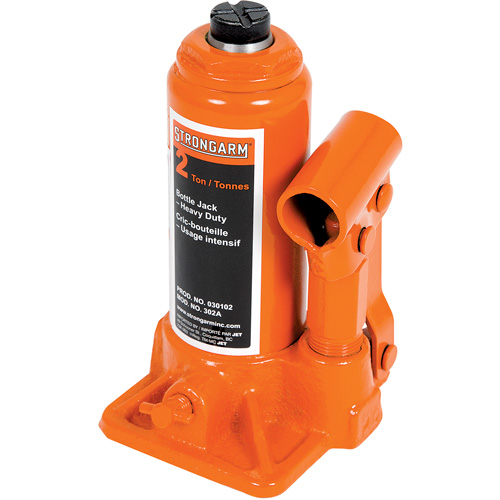 302A Cric-bouteille, 2 tonnes, Hydraulique &agrave; main, 12-1/2" Hauteur &eacute;lev&eacute;e Sidevic Inc.