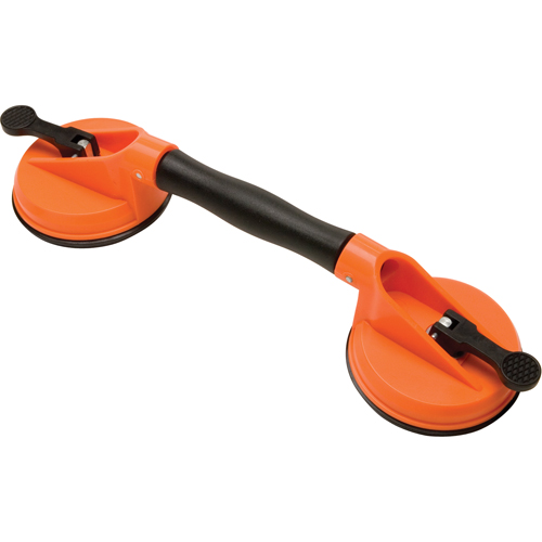 Manually Operated Hand Vacuum Cups - Double Handcup-Swivel, 50 lbs. Capacity, 4-5/8", Lever, 13" Handle Length Sidevic Inc.