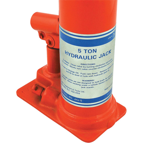 JHJ-5 Super Heavy-Duty Bottle Jack, 5 Ton(s), 15-3/8" Raised Height Sidevic Inc.