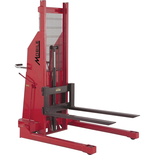 Hydraulic Stacker, Electric Operated, 1500 lbs. Capacity, 80" Max Lift Sidevic Inc.