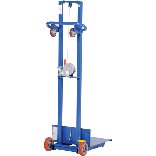 Empileur &agrave; plateforme, M&eacute;canisme Treuil manuel, Capacit&eacute; de 400 lb, Levage max de 58" Sidevic Inc.
