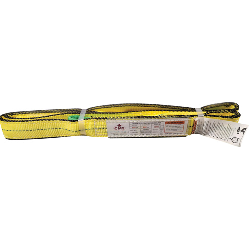 Polyester Web Sling, Double Ply, Twisted Eye, Type 4, 2" W x 8' L, 6400 lbs. Vertical Cap. Sidevic Inc.