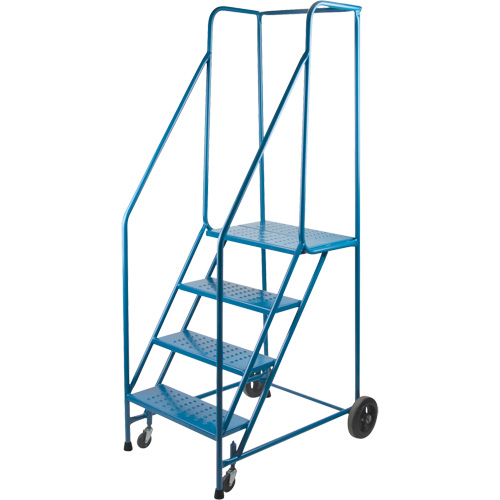 CSA-Certified Rolling Step Ladder, 4 Steps, 22" Step Width, 37" Platform Height, Steel Sidevic Inc.