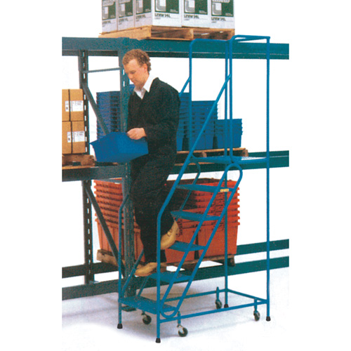 CSA-Certified Rolling Step Ladder, 6 Steps, 22" Step Width, 55" Platform Height, Steel Sidevic Inc.