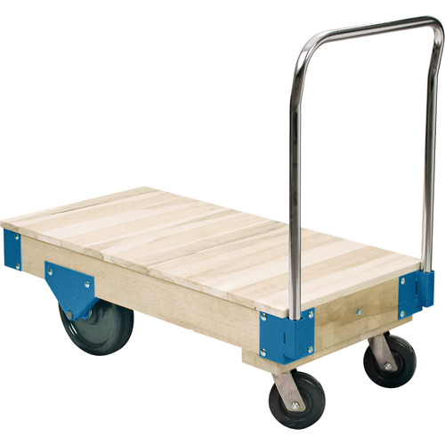 Chariots &agrave; plateforme - Chariots &agrave; plateforme tout en bois, 48" lo x 24" la, Capacit&eacute; de 3000 lb, Roues en Nylon Sidevic Inc.