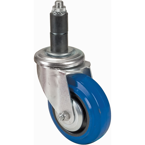 Roulette en caoutchouc &agrave; tige, Pivotant, Diam&egrave;tre 4" (101,6 mm) Sidevic Inc.