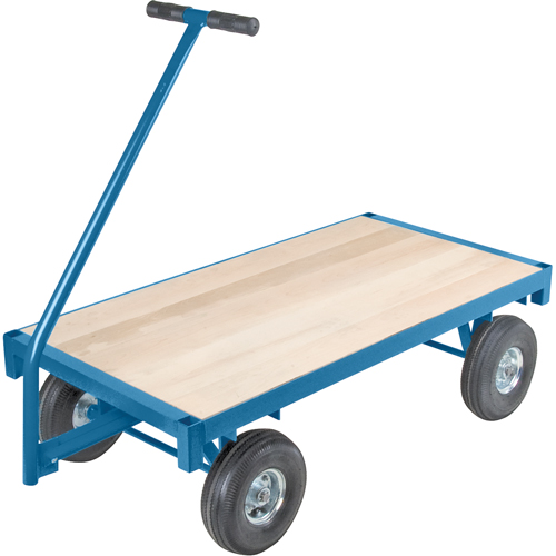 Chariots wagon ergonomiques &agrave; plateforme, 24" la x 48" lo, 45" Poign&eacute;e, 1000 lb Capacit&eacute;, 10" Dia. de roue, Pneumatique Roues Sidevic Inc.