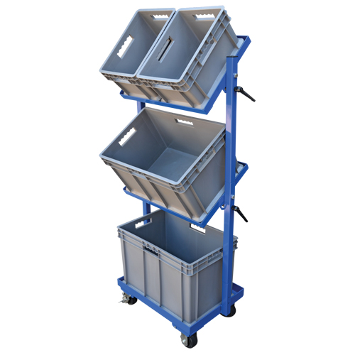 Stock Cart, Steel, 30-11/16" W x 19-1/4" D, 3 Shelves, 300 lbs. Capacity Sidevic Inc.