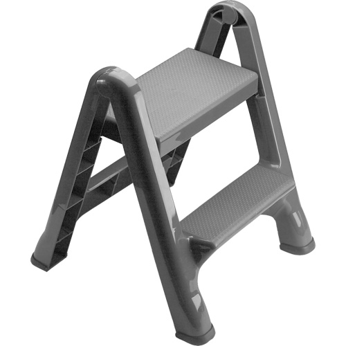 Folding Step Stool, 2 Steps, 19-1/2" x 20-1/2" x 22-3/4" High Sidevic Inc.