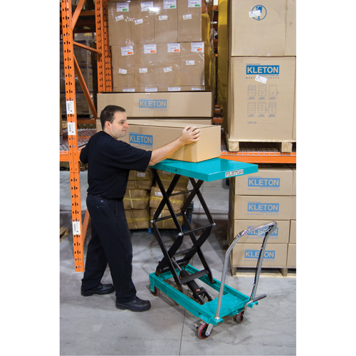 Heavy-Duty Hydraulic Scissor Lift Table, 27-1/2" L x 17-3/4" W, Steel, 330 lbs. Capacity Sidevic Inc.