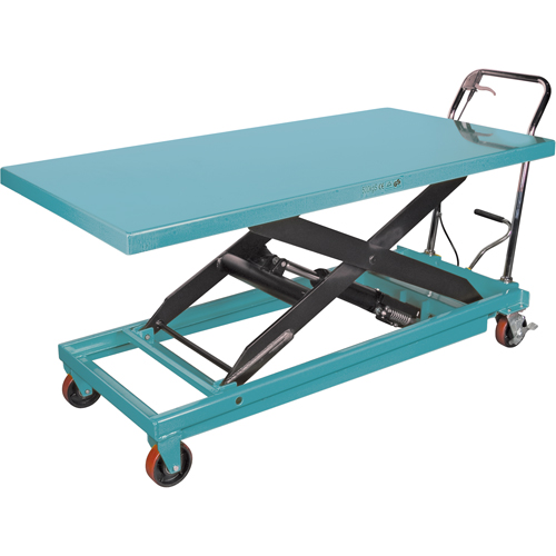 Heavy-Duty Hydraulic Scissor Lift Table, 63" L x 31-7/8" W, Steel, 1100 lbs. Capacity Sidevic Inc.
