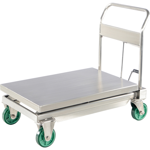 Hydraulic Scissor Lift Table, 35-1/2" L x 19-3/4" W, Stainless Steel, 1100 lbs. Capacity Sidevic Inc.