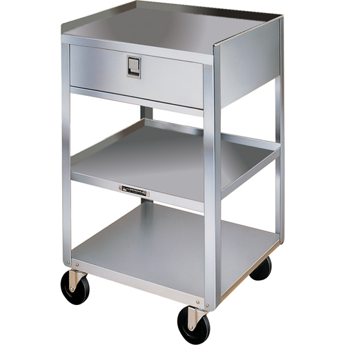 Stainless Steel Equipment Stands, 300 lbs. Capacity, Stainless Steel, 16-3/4" x W, 30-1/8" x H, 18-3/4" D, 1 Drawers Sidevic Inc.