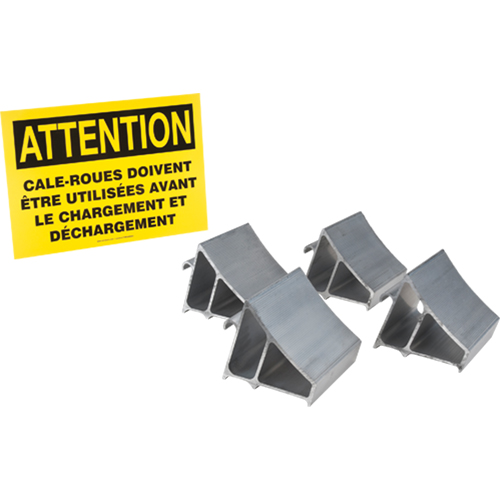 Aluminum Wheel Chock Kit, 7" W x 6" D x 6" H Sidevic Inc.