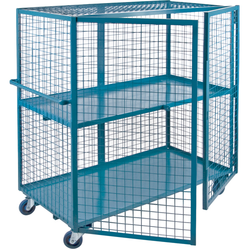 Wire Mesh Truck, 2 Tiers, 51" L x 32" W x 62.5" H, 1200 lbs. Cap. Sidevic Inc.