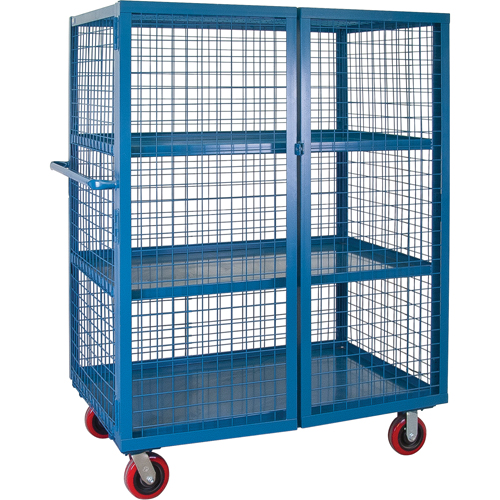Wire Mesh Truck, 3 Tiers, 51" L x 32" W x 62.5" H, 2400 lbs. Cap. Sidevic Inc.