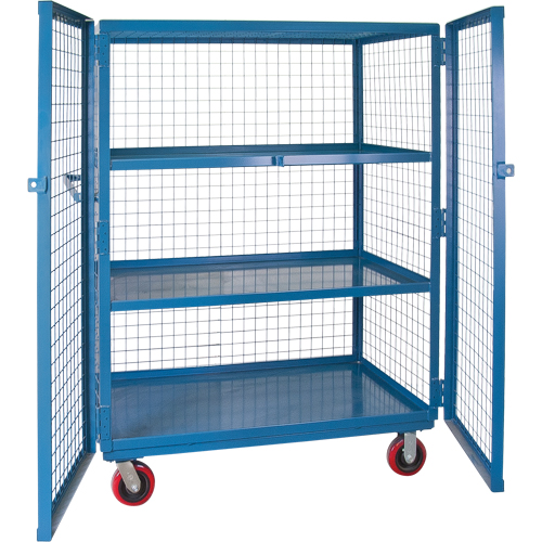 Wire Mesh Truck, 3 Tiers, 51" L x 32" W x 62.5" H, 2400 lbs. Cap. Sidevic Inc.