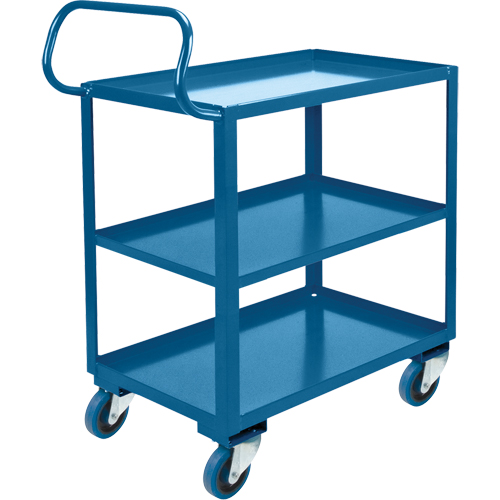 Chariot ergonomique &agrave; tablettes, 800 lb Capacit&eacute;, Acier, 20" la x 37" ha x 32" p, Bordure vers le haut Sidevic Inc.