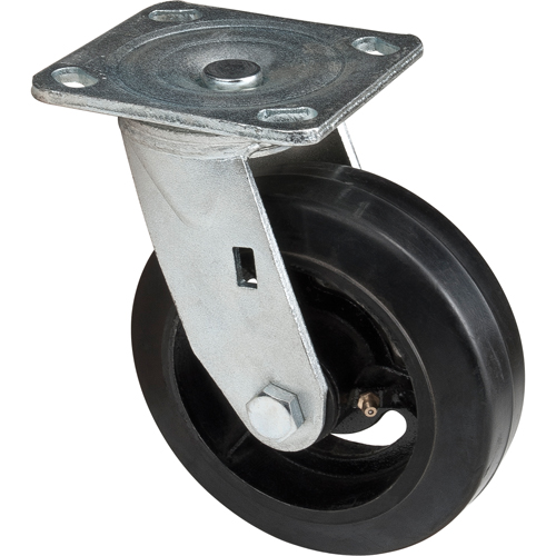 Roulette moul&eacute;, Pivotant, 6" (152,4 mm), Caoutchouc, 550 lb (249 kg) Sidevic Inc.