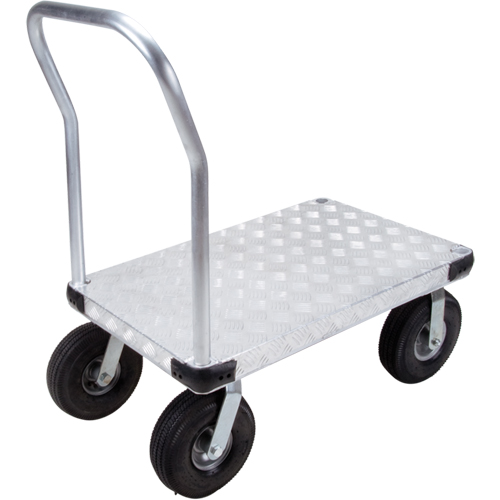Aluminum Platform Truck, 24" W x 36" L, 1600 lbs. Cap., Pneumatic Wheels Sidevic Inc.