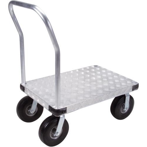 Aluminum Platform Truck, 24" W x 36" L, 1200 lbs. Cap., Flat Free Wheels Sidevic Inc.