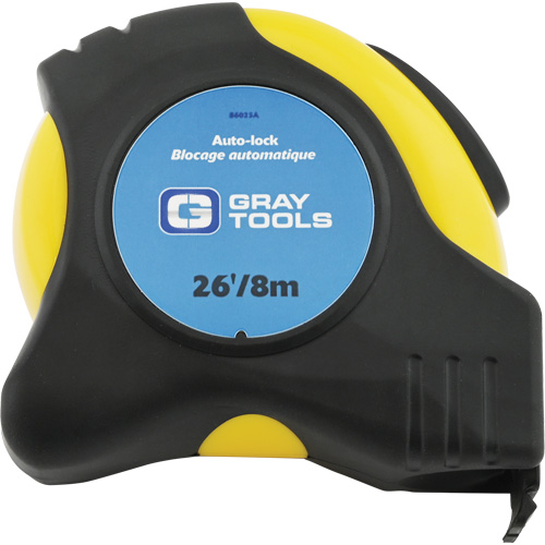 Auto-Lock Tape Measure, 1" x 26/8 m, Imperial & Metric Graduations Sidevic Inc.