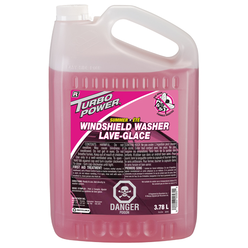 Turbo Power&reg; Summer Bug Wash Windshield Washer Fluid, Jug, 3.78 L Sidevic Inc.