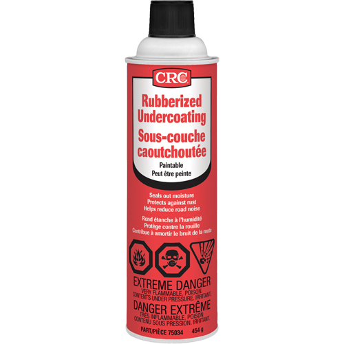 Rubberized Spray Undercoating, 16 oz./454 g/473 ml, Aerosol Can, Black Sidevic Inc.