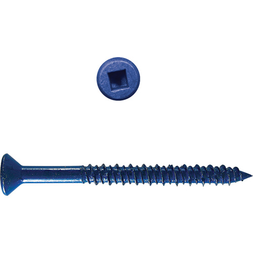 Flat Square HD Concrete Screws, 1/4" x 5" L, Zinc Plate Sidevic Inc.