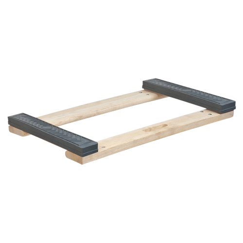 Rubber Ends Hardwood Dolly Frame, Wood Frame, 18" W x 24" D x 2.5" H, 900 lbs. Capacity Sidevic Inc.