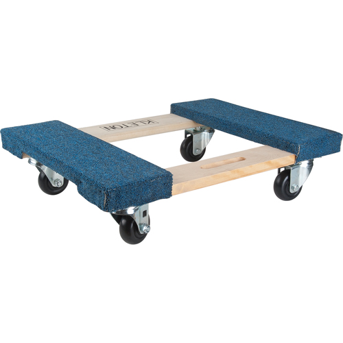 Socle roulant en bois dur &agrave; bouts avec tapis, Cadre en Bois, 18" la x 24" lo, Capacit&eacute; 900 lb Sidevic Inc.